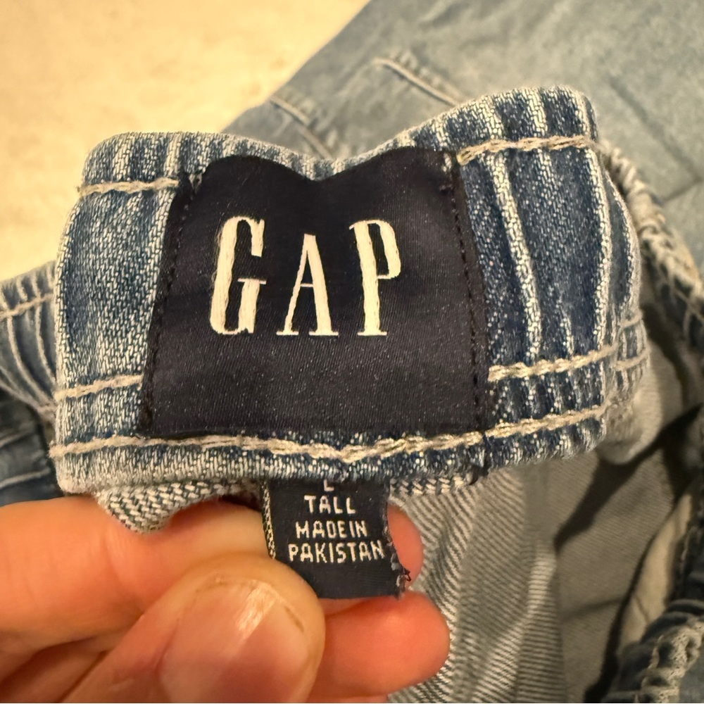 GAP Mid Rise Easy Horseshoe Light Wash Barrel Jeans Wide Leg Ultrasoft TALL 2025 - Picture 5 of 8